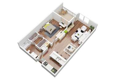 1 bed, 1 bath, 600 sqft, $2,080
