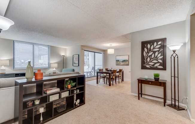 Living room and dining room table