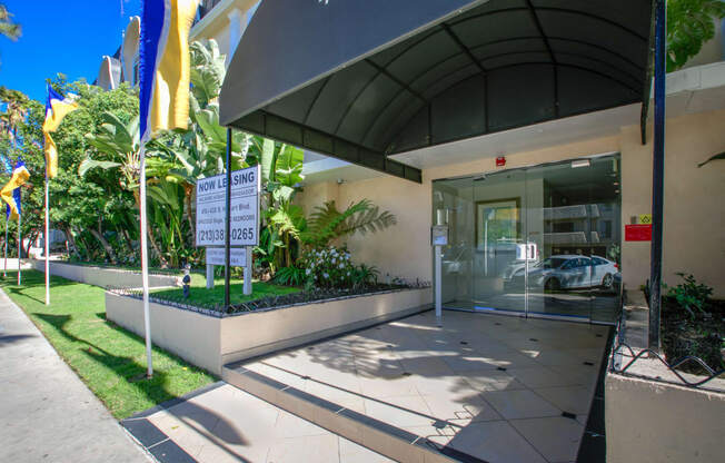 Apartment Building in Los Angeles Entrance