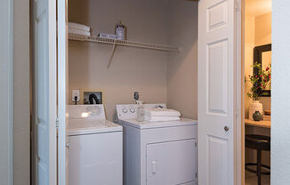 In Home Full Size Washer And Dryer at Reflection Cove Apartments, Manchester, 63021