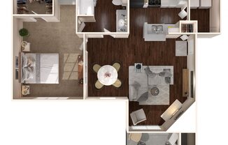 1 bed, 1 bath, 875 sqft, $1,435