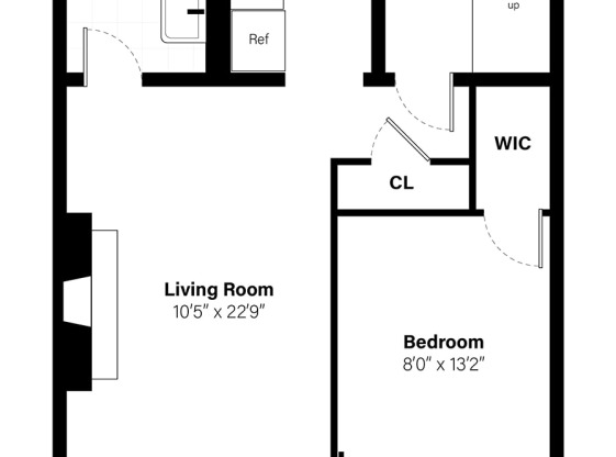 1 bed, 1 bath, 500 sqft, $3,000, Unit 3S