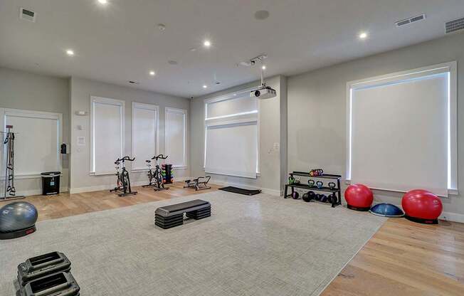 Virtual training and yoga room