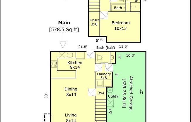 2 beds, 2.5 baths, 1,090 sqft, $1,775, Unit 117