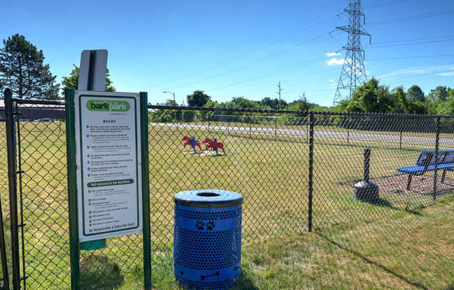 apartment complex with dog park