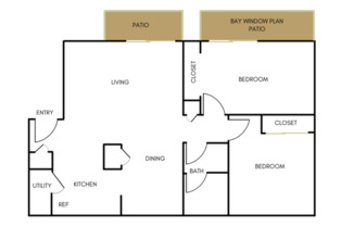 2 beds, 1 bath, 858 sqft, $1,008