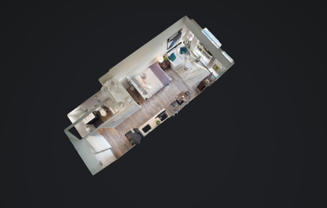 Studio, 1 bath, 374 sqft, $1,355, Unit 216