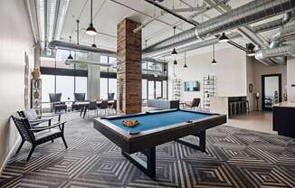 Billiards room at The Shelby, Chicago