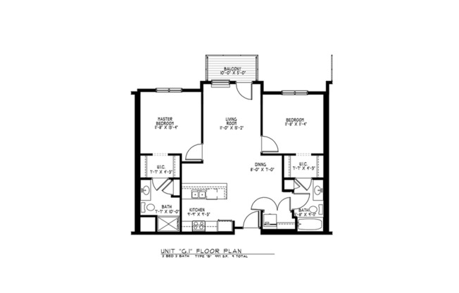 2 beds, 2 baths, 997 sqft, $1,980, Unit 407