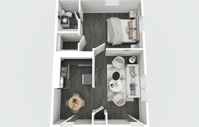 1 bed, 1 bath, 550 sqft, $949, Unit P - 02