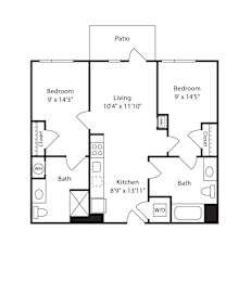 2 beds, 2 baths, 777 sqft, $4,220