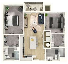 2 beds, 2 baths, 1,021 sqft, $1,984
