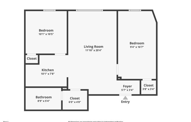 2 beds, 1 bath, $1,795, Unit 5