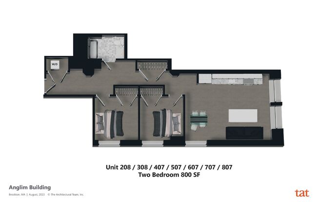 2 beds, 1 bath, 804 sqft, $2,650, Unit Unit #407