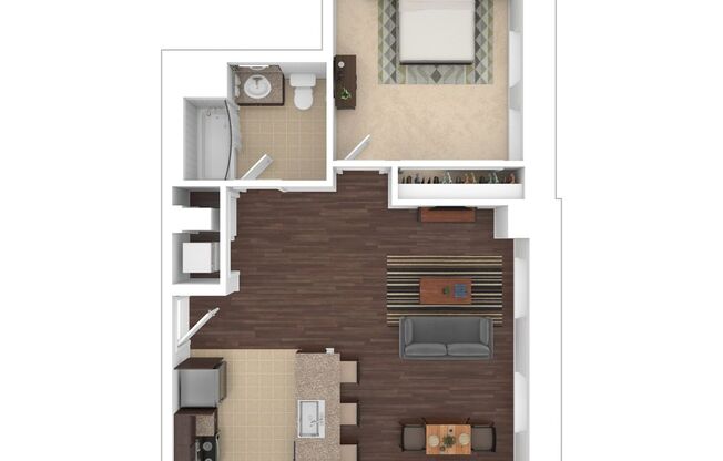 1 bed, 1 bath, 648 sqft, $2,315, Unit M-0105