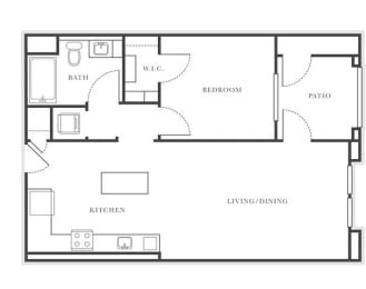 1 bed, 1 bath, 787 sqft, $2,642