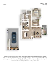 2 beds, 1 bath, 970 sqft, $2,050
