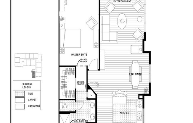 2 beds, 2 baths, 1,262 sqft, $3,799, Unit 303