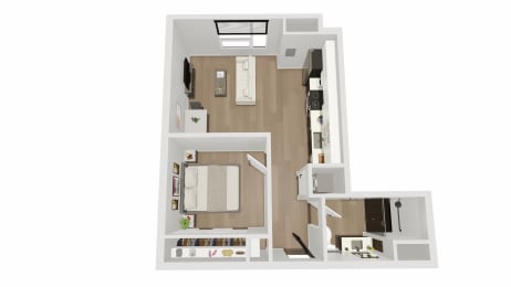 1 bed, 1 bath, 532 sqft, $1,438