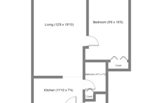 1 bed, 1 bath, $700, Unit 1502-22