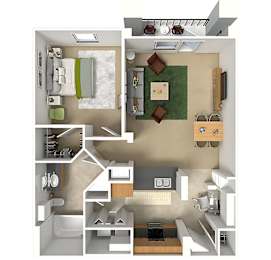 1 bed, 1 bath, 740 sqft, $1,315