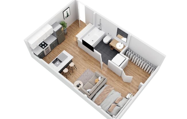 Studio, 1 bath, 357 sqft, $1,495, Unit 215