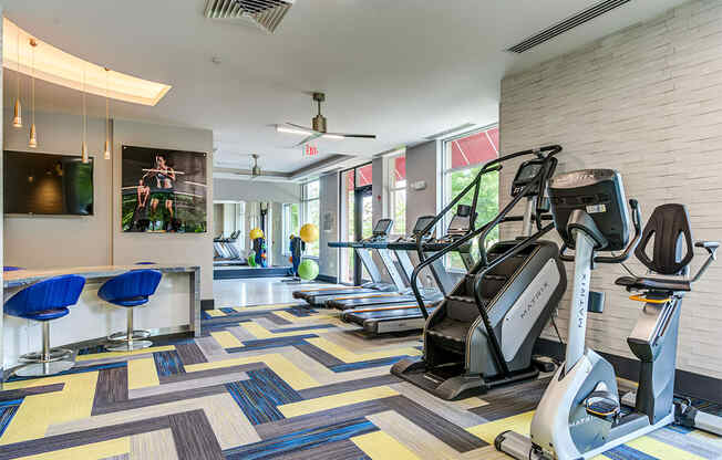 Fitness Center With Modern Equipment at Ascend Apollo, Camp Springs Maryland