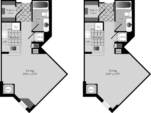 Studio, 1 bath, 532 sqft, $2,535, Unit 401
