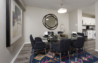 PLATINUM dining room off the spacious kitchen with deluxe new flooring at Trillium Apartments, Virginia