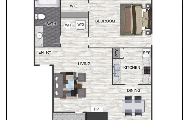 1 bed, 1 bath, 719 sqft, $1,045, Unit 226