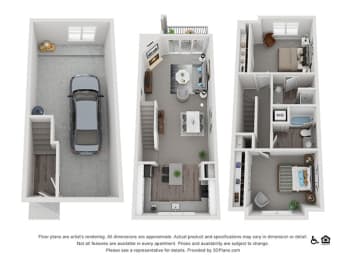 2 beds, 2 baths, 1,200 sqft, $2,468