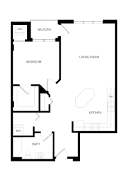 1 bed, 1 bath, 855 sqft, $1,740