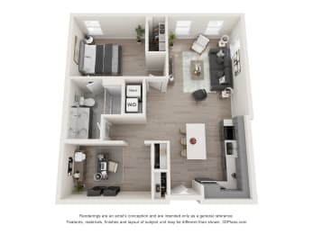 1 bed, 1 bath, 940 sqft, $2,015