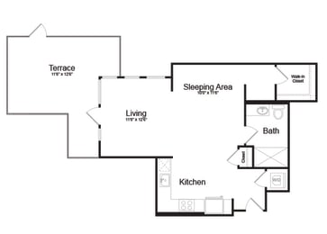 Studio, 1 bath, 687 sqft, $3,227