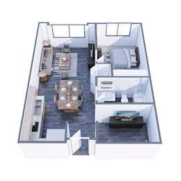 1 bed, 1 bath, 712 sqft, $2,345