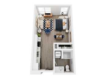 Studio, 1 bath, 482 sqft, $1,433