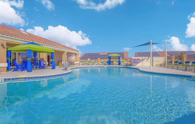 a large pool of water