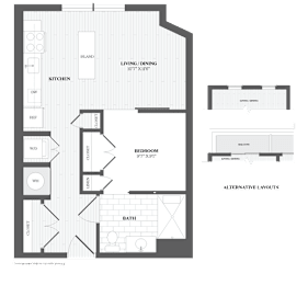 Studio, 1 bath, 608 sqft, $2,486