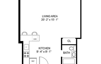 Studio, 1 bath, $4,300, Unit 10C