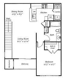 1 bed, 1 bath, 839 sqft, $2,984