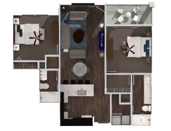 2 beds, 2 baths, 1,066 sqft, $1,946