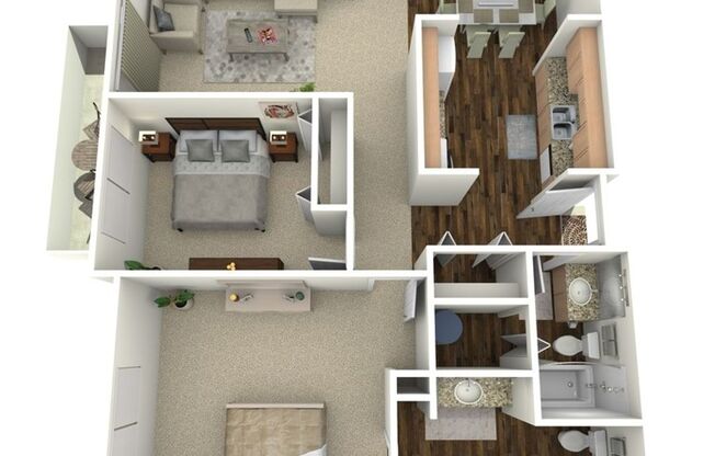 2 beds, 2 baths, 877 sqft, $1,700, Unit 315