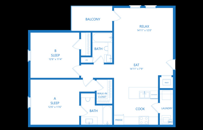 2 beds, 2 baths, 968 sqft, $1,335, Unit J317