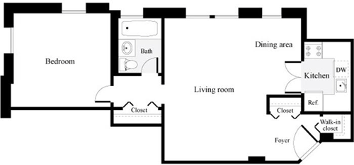 1 bed, 1 bath, 600 sqft, $1,790, Unit 0408