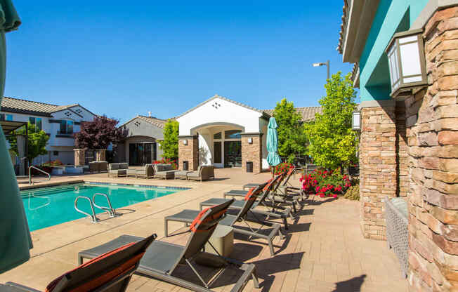 Poolside Sundeck With Relaxing Chairs at SkyStone Apartments, Albuquerque, 87114