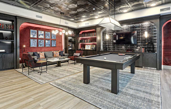 Resident Lounge with Billiards Table