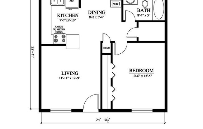 1 bed, 1 bath, 570 sqft, $1,149, Unit C14