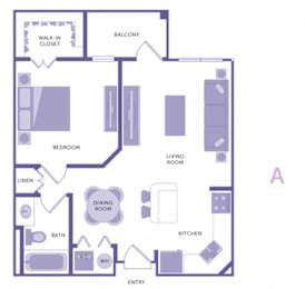 1 bed, 1 bath, 604 sqft, $1,437