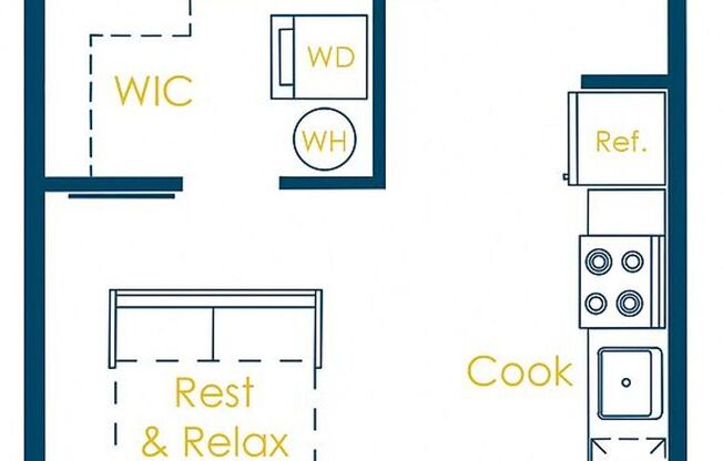 Studio, 1 bath, 456 sqft, $1,420, Unit 302