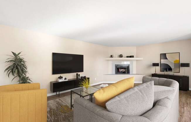 a livinLiving Room at Copper Point Apartments in Mesa Arizona